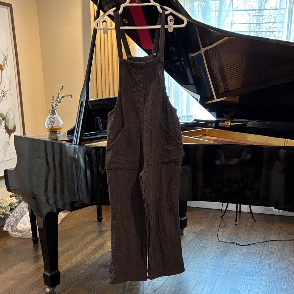 Billabong bundle washed black overall Jumpsuit 100% cotton and medium tank